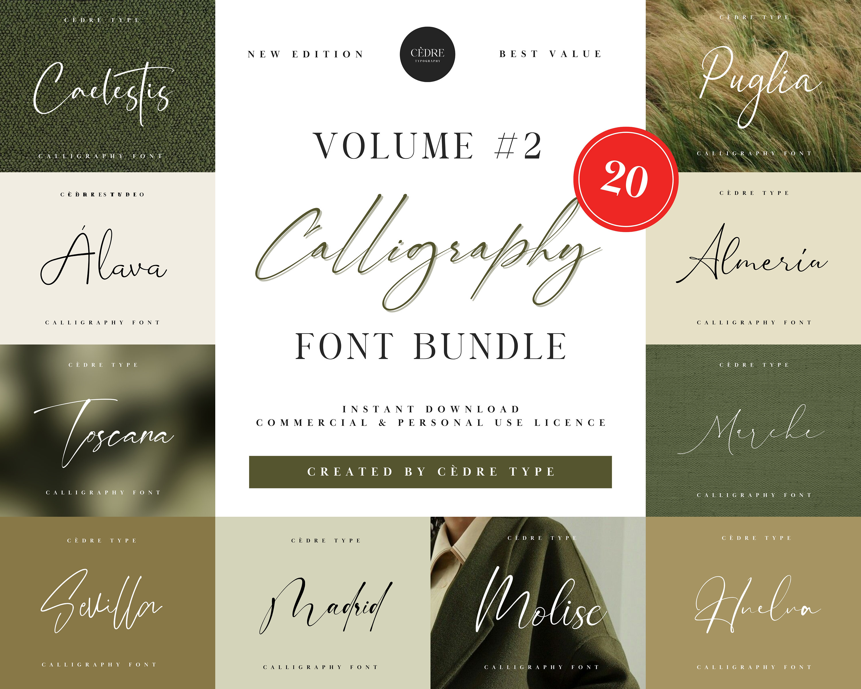 Calligraphy Fonts Bundle 2, Elegant Calligraphy Font OTF, Baby Show Fonts, Bachelorette Classy Fonts, Circut Branding Font, Instant Download