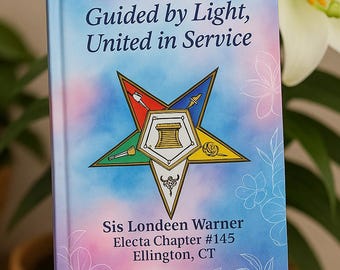 Watercolor Custom OES Journal with Name Eastern Star Gift for Sister Personalized Order of the Eastern Star Notebook 5x7 Lined Book