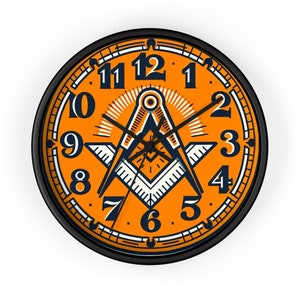 Freemason Wall Clock - Exclusive Masonic Mason Lodge Timepiece