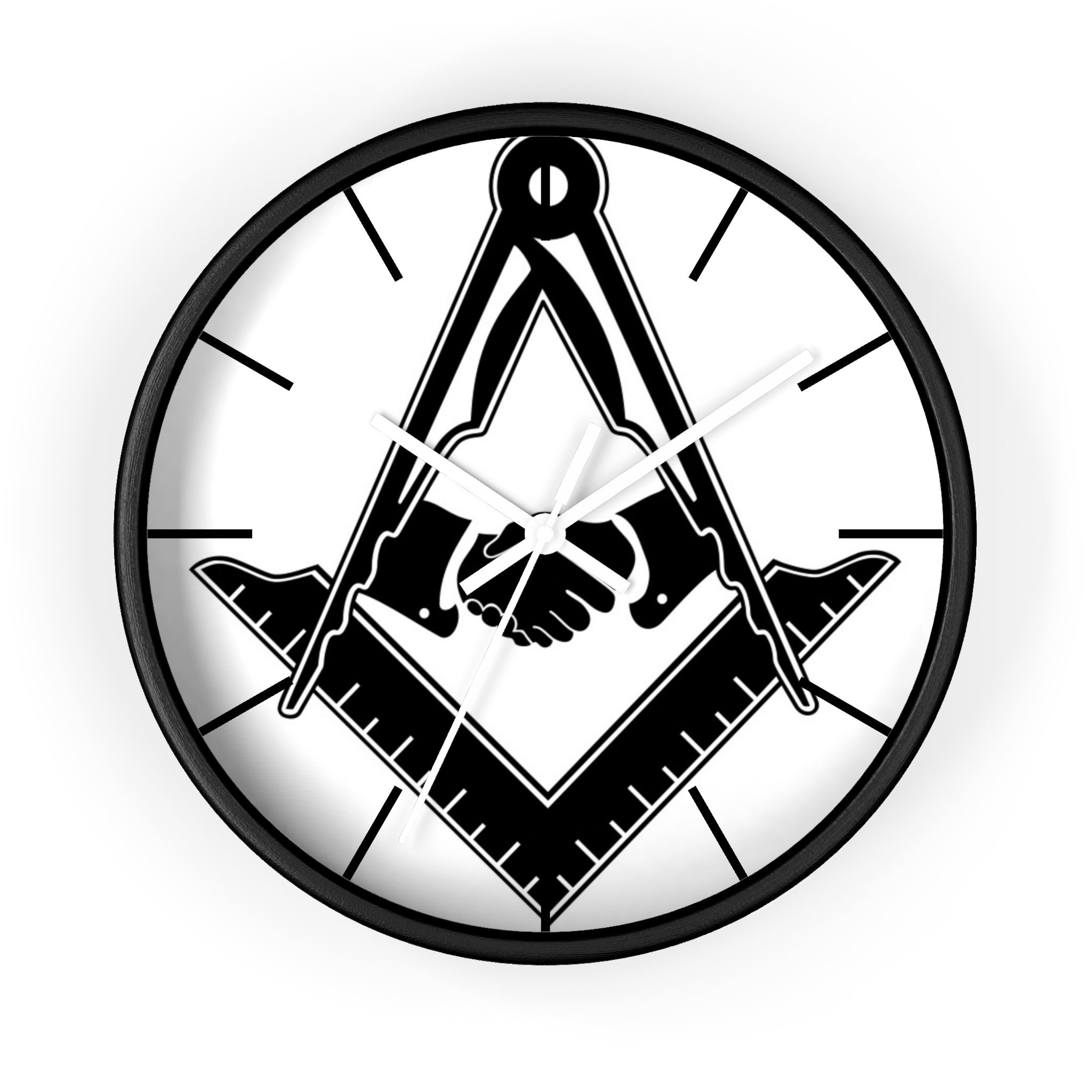 Masonic Handshake Freemason Wall Clock 10 Inch - Etsy UK