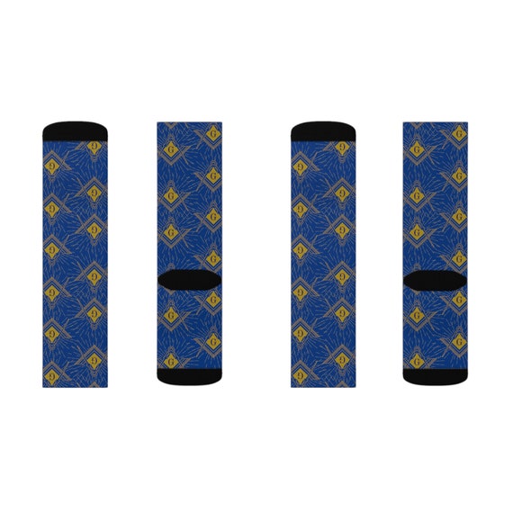 blue and gold dress socks UCO Broncho's Socks – William & Lauren CO main image 0