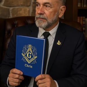 Custom Masonic Hardback Journal | Personalized Matte Hardcover Notebook | Initiation Gift for Masons