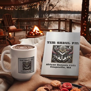 Custom Masonic Hardcover Journal  | Personalized Notebook with Lodge Name & Details | Metallic Silver Design