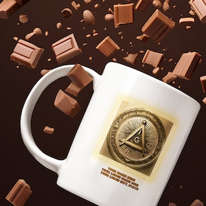 Personalized Masonic Mug - 11 oz Custom Freemason Ceramic Cup with Name & Lodge Details