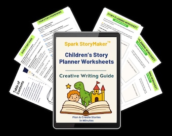 Hojas de trabajo para planificar cuentos infantiles / Guía de escritura creativa para padres, maestros y autores