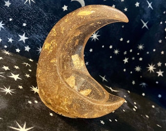 Golden Moon Candle Holder