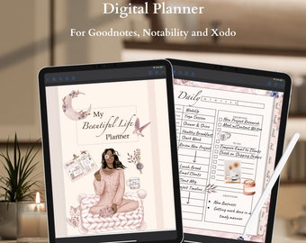 Digital Planner for Ipad Planner Goodnotes Monthly Planner Organizer Weekly Digital Planner for Beginner Digital Planner 2023 Undated Weekly