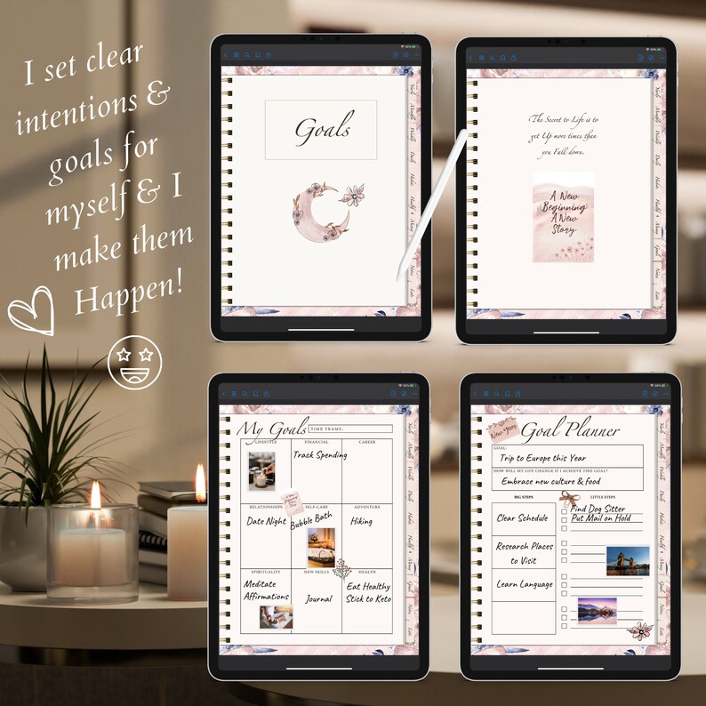 Goal Setting Planner for 2023 Digital Planner Calendar Printable ...