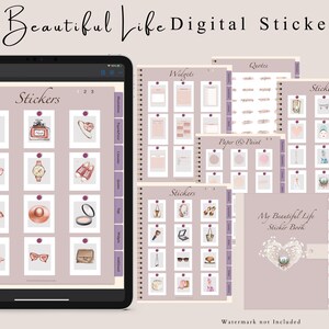 Goodnotes Digital Planner Sticker Transparent PNG Notability Stickerbook Planner Images iPad Sticker Pack Digital Journal Sticker Book Cute