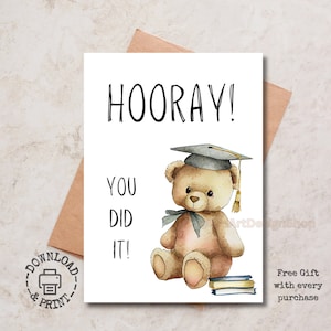 Afdrukbare afstudeerkaart Afdrukbare kaart voor Grad Leuke afstudeerkaart Preschool Grad Kleuterschool Afstudeercadeau voor Grad Klasse van 2024