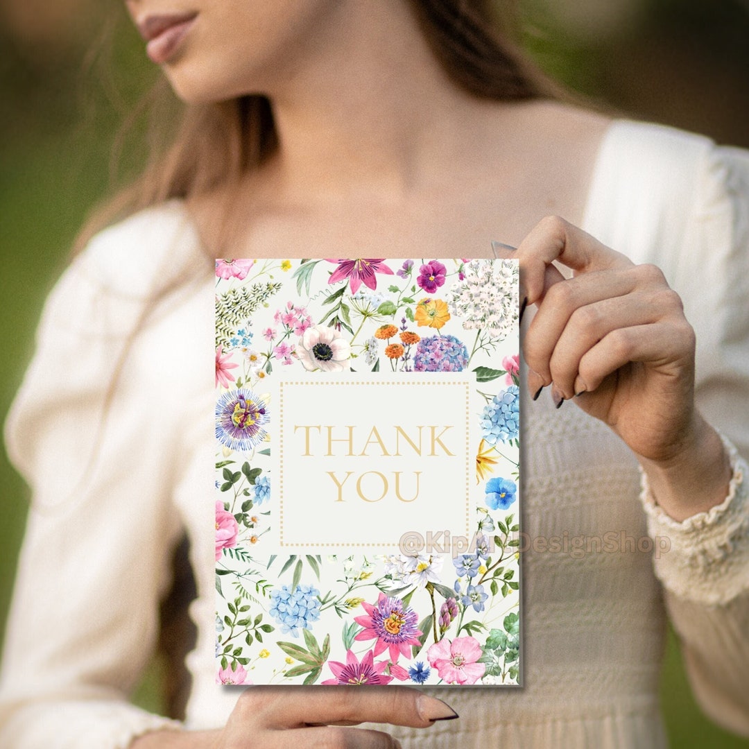 Printable Thank You Card Printable Greeting Card for Friend Thanks Card ...