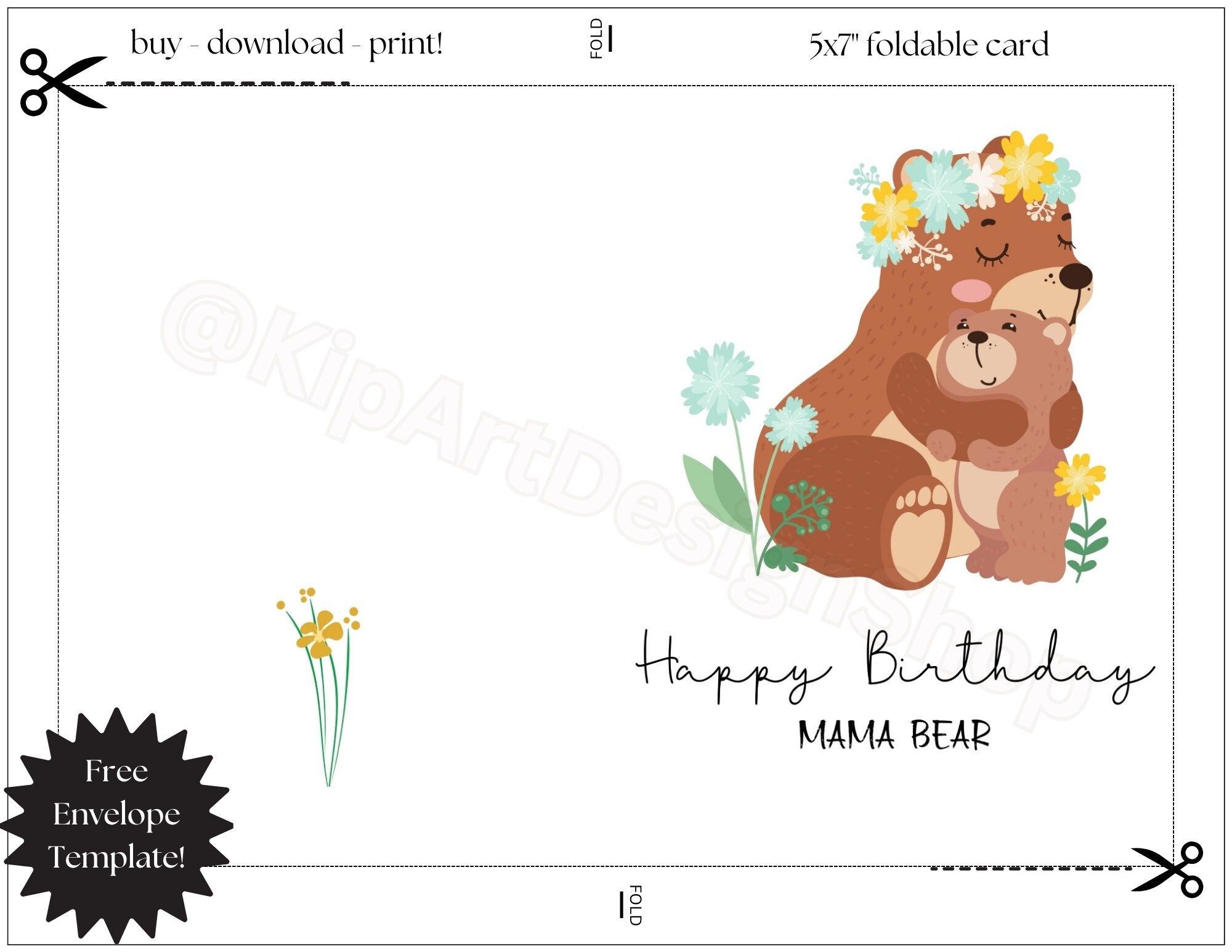 Printable Happy Birthday Card Printable Birthday Card for Mom Birthday ...