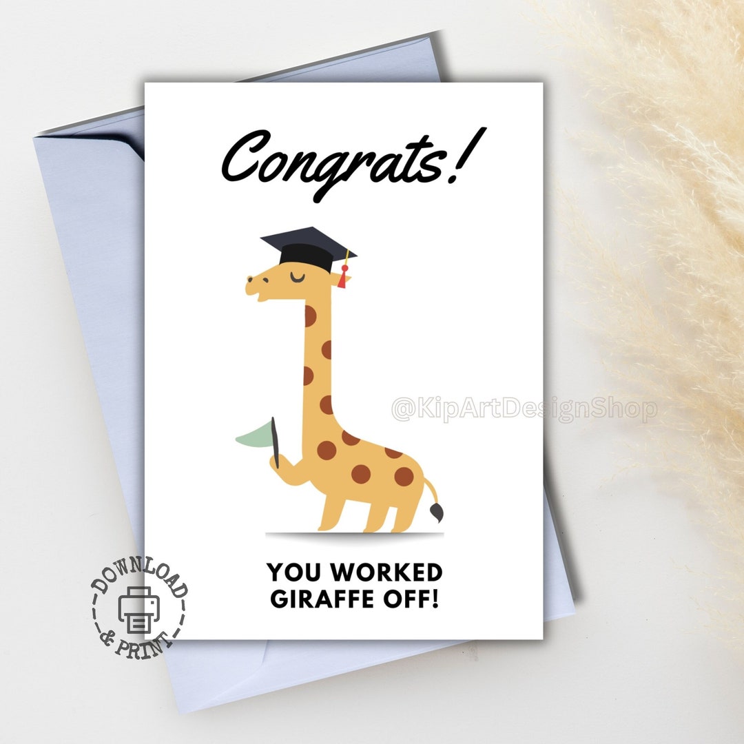 Graduation Card Pun Graduation Card Printable Graduation - Etsy
