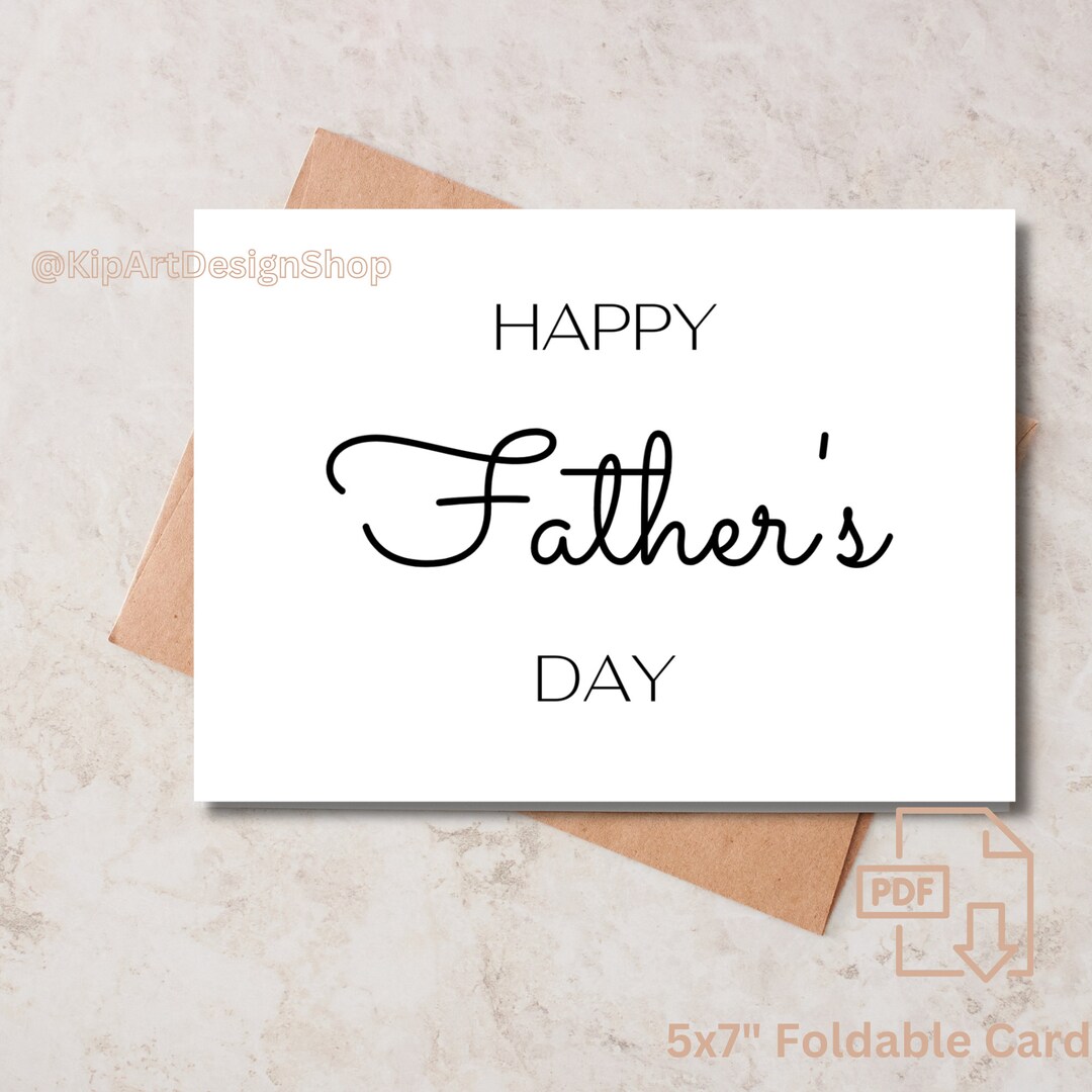 Printable Father's Day Card Printable Dad's Day Card for Dad Gift ...