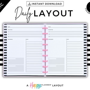 Happy Planner Classic Daily Layout Planner Insert