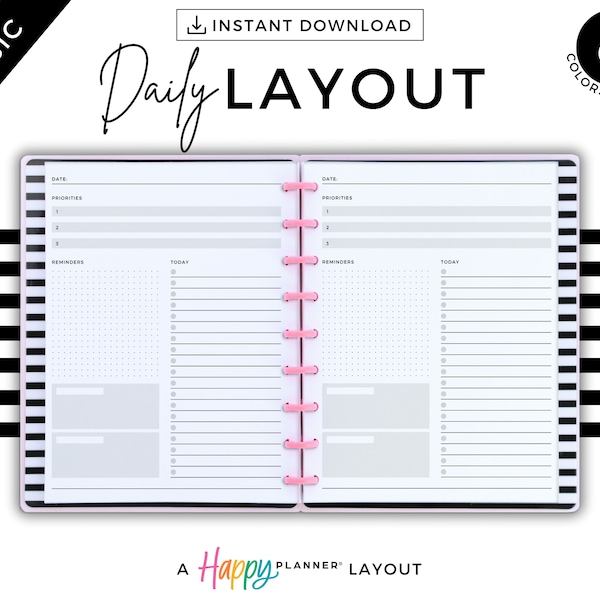 Happy Planner Classic Daily Layout Planner Insert