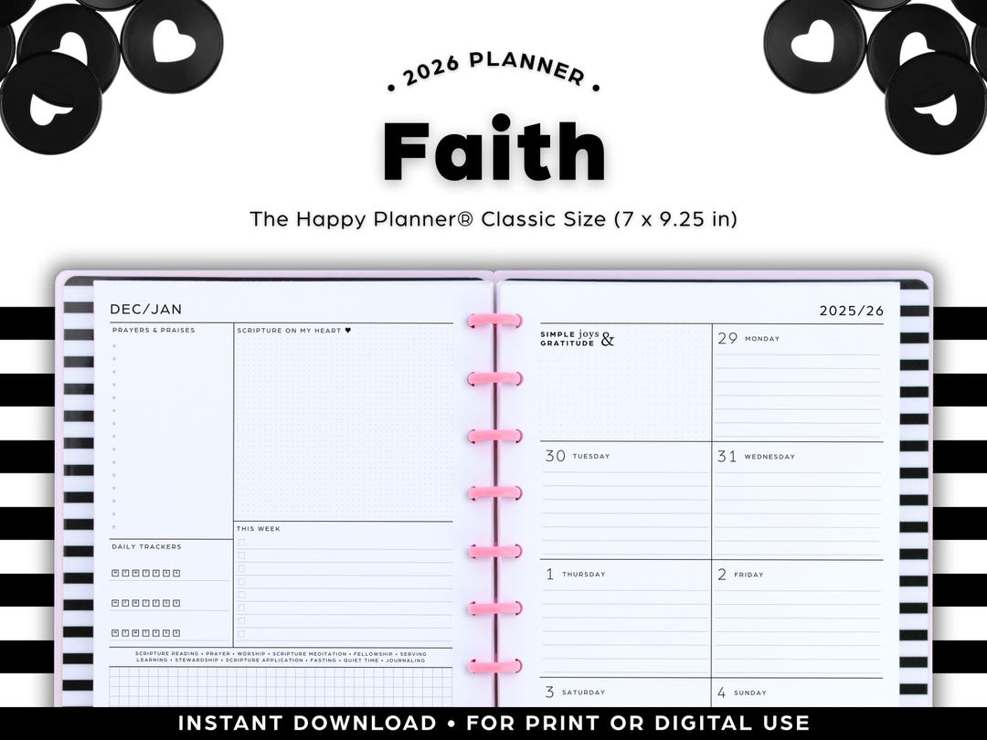 2026 Faith Planner • the Happy Planner® Classic Size •