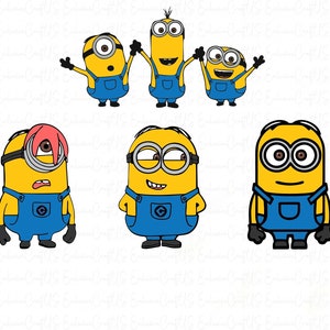 Despreciable Png y Svg, Archivo digital, Archivos de corte para Cricut, Imágenes Prediseñadas, Minion imprimible, Transparante, Archivo digital, Niños Png