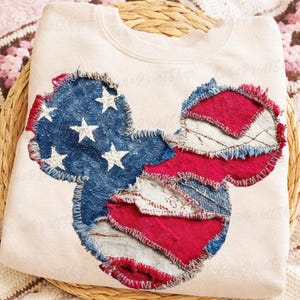 USA マウス フェイク パッチワーク PNG、4 番目のフェイク パッチワーク PNG