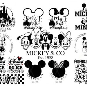 Paquete Mickey y sus amigos Svg Png, descarga instantánea, diseño imprimible, Svg para Cricut, archivo de corte, archivo de corte de vinilo