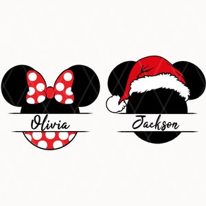 Mouse head christmas Bundle, Christmas SVG Bundle, Bundles for Cricut, Mickeyy Santa svg, Png files, Eps files, Silhouette