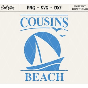Cousins Beach Svg, North Carolina SVG, Cousins Beach Crew Svg, Cousins Beach Summer Trips Svg, PNG, Cricut Cut File, Png, Svg, Dxf