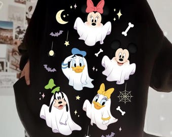 Retro Halloween Mickey PNG, Duch Halloween PNG, Upiorne wibracje PNG, Cukierek albo psikus PNG, Projekt jesieni PNG, Koszulka na Halloween PNG, Pobieranie cyfrowe