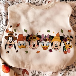 Retro Halloween Mickey and friends PNG Svg, Halloween Ghost Svg, Spooky Vibes Svg, Trick Or Treat Svg, Fall SvgDesign, Halloween Shirt Svg