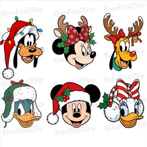 Mickey and Friends Christmas Svg, Family Xmas Png Svg, Christmas family Trip svg, Very Merry Xmas Santa Mickey Mouse Svg Png