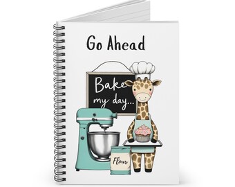 Cuaderno de espiral con rayas y rayas para panaderos, organiza pedidos y recetas