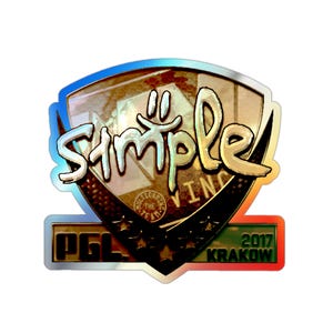 CS:GO & CS2 Holographic Sticker - s1mple Autograph Gold Sticker