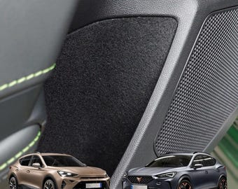 Cupra Formentor Kompatibel Komfort Set - Selbstklebende Tasche aus Filz mit Rauschunterdrückung