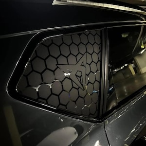 Cupra / Seat Ateca Compatible Butterfly Glass Decal Custom Honey Honeycomb Patterned Vinyl Plating Set High Quality Durable