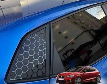 Seat Ibiza MK5 Honeycomb Vinyl Decal: Durable Car Window Sticker