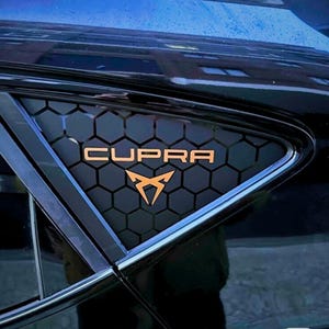 Cupra Leon MK4 (After 2021) Compatible Butterfly Window Decal Set: Honeycomb Patterned Vinyl Wrap