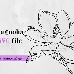 Magnolia Flower SVG vector | dxf ai png eps formats - Perfect for Cricut file