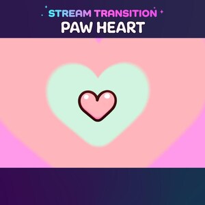 May include: A pink and light green heart with a smaller pink heart in the center. The background is a gradient of pink and light pink.