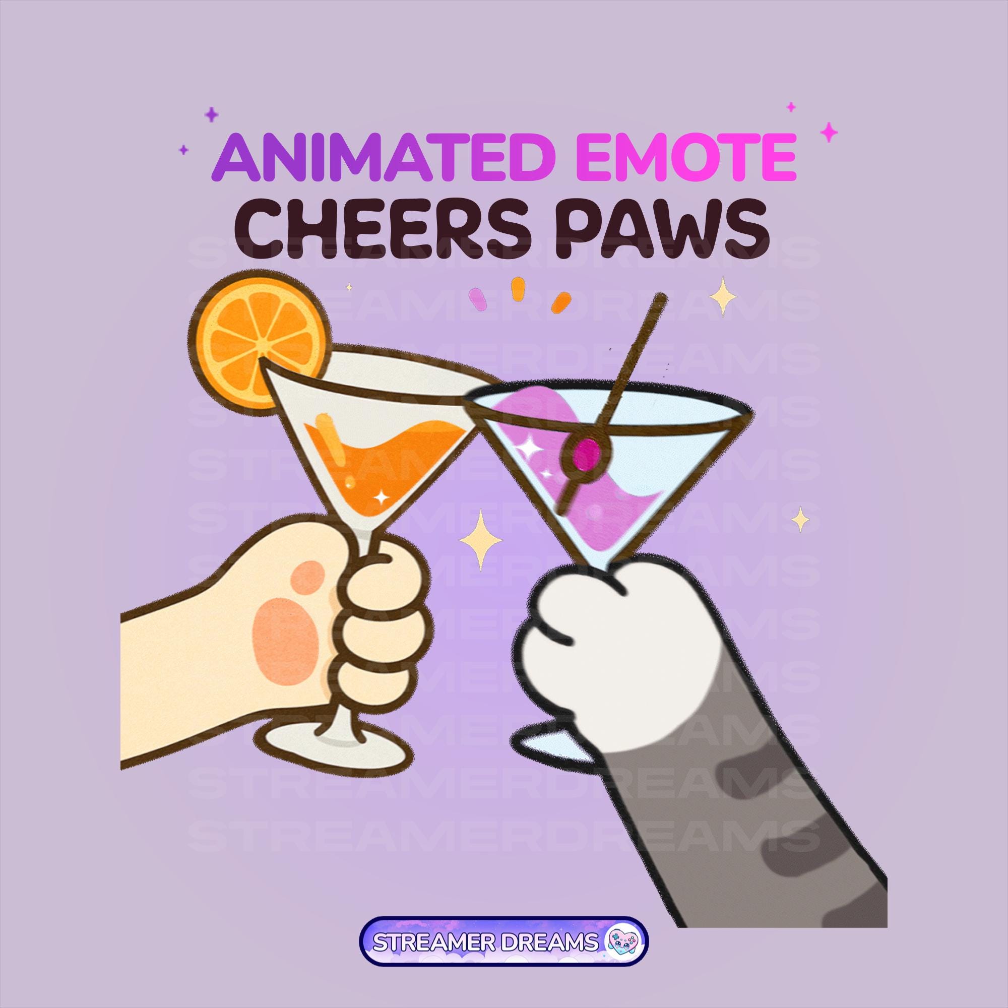 Animated Emotes, Twitch cute cat emotes, cheers paws emote. Discord, YouTube, kick and other stream chat emotes. Kawaii. FREEGIFT INSIDE