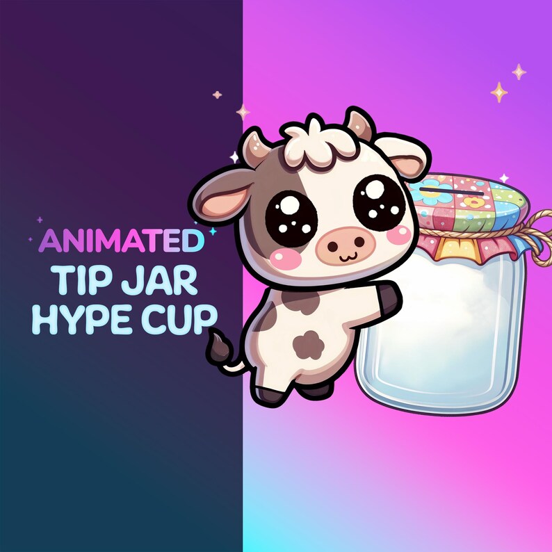Animated Hype Cup, Tip Jar. Stream Decoration for Twitch Youtube. Cute