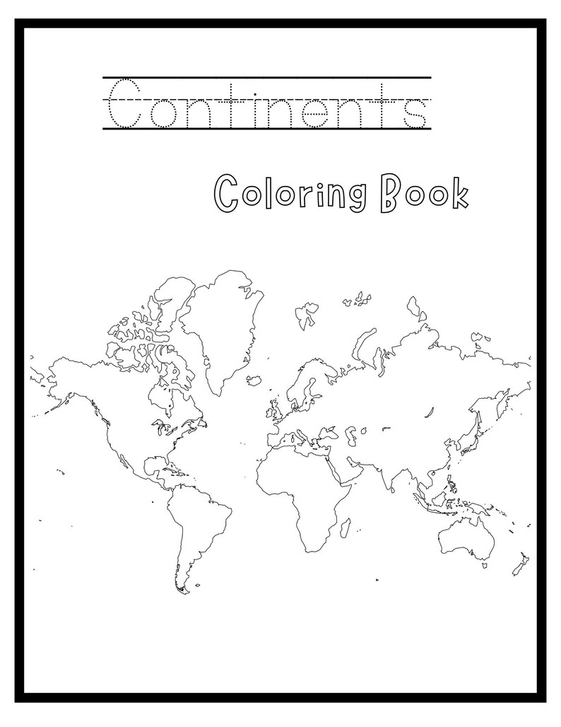Simple Coloring Book for Children Etsy
