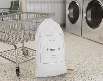 Personalized Laundry Bag | Large Laundry Basket | Custom Clothes Hamper | Back to School Gift | College Dorm Laundry Bag | Dorm Room Gift