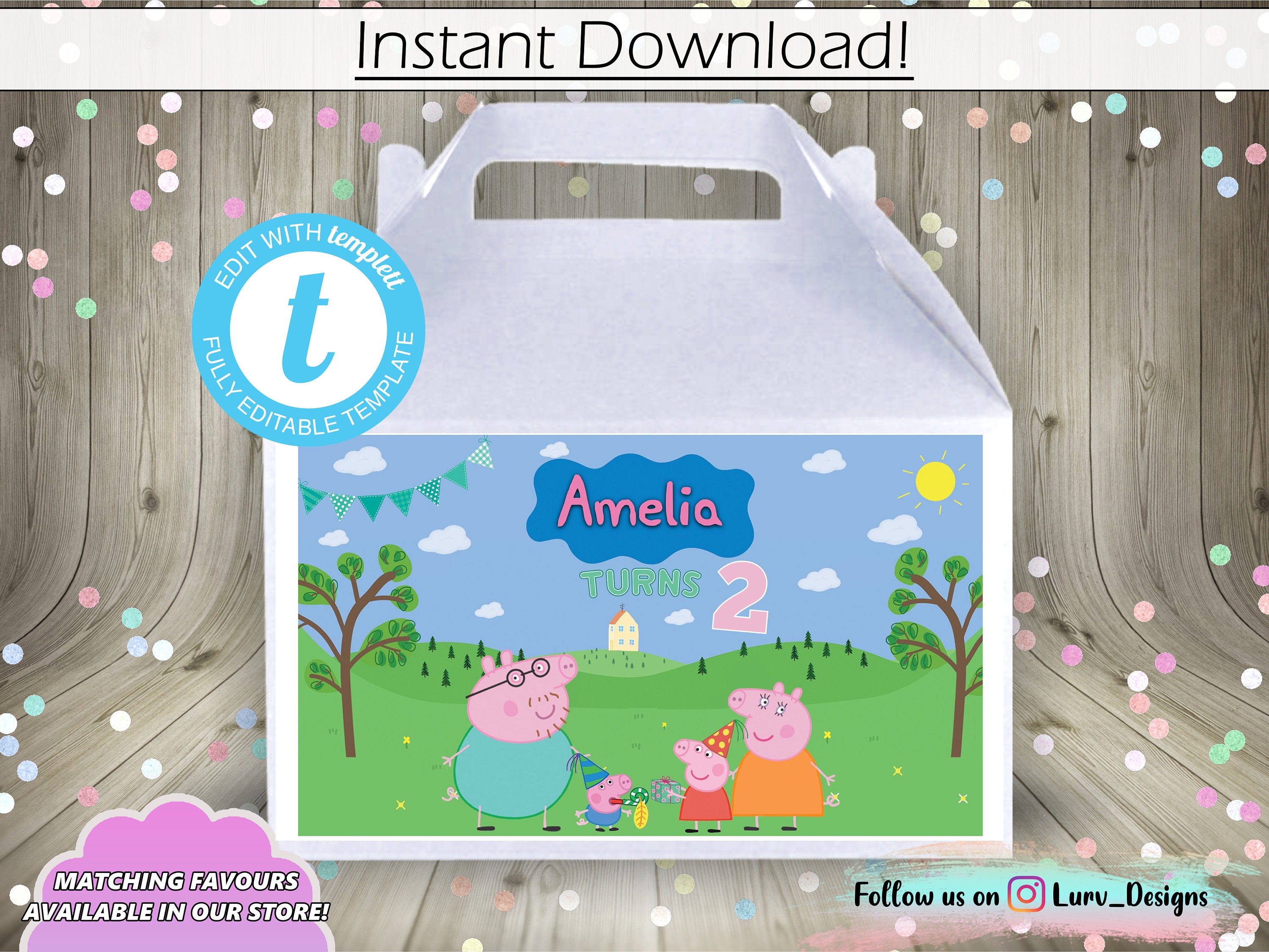 Peppa and George Pig: House shapped Free Printable Box.  Fiesta de cerdo,  Fiesta de george pig, Fiesta de cumpleaños de peppa pig