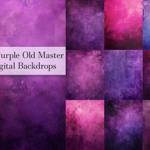 20 Purple Old Master Backgrounds, Vintage, Photography Digital Backdrop, Digital Background, Studio Portrait, PNG, Commercial Use