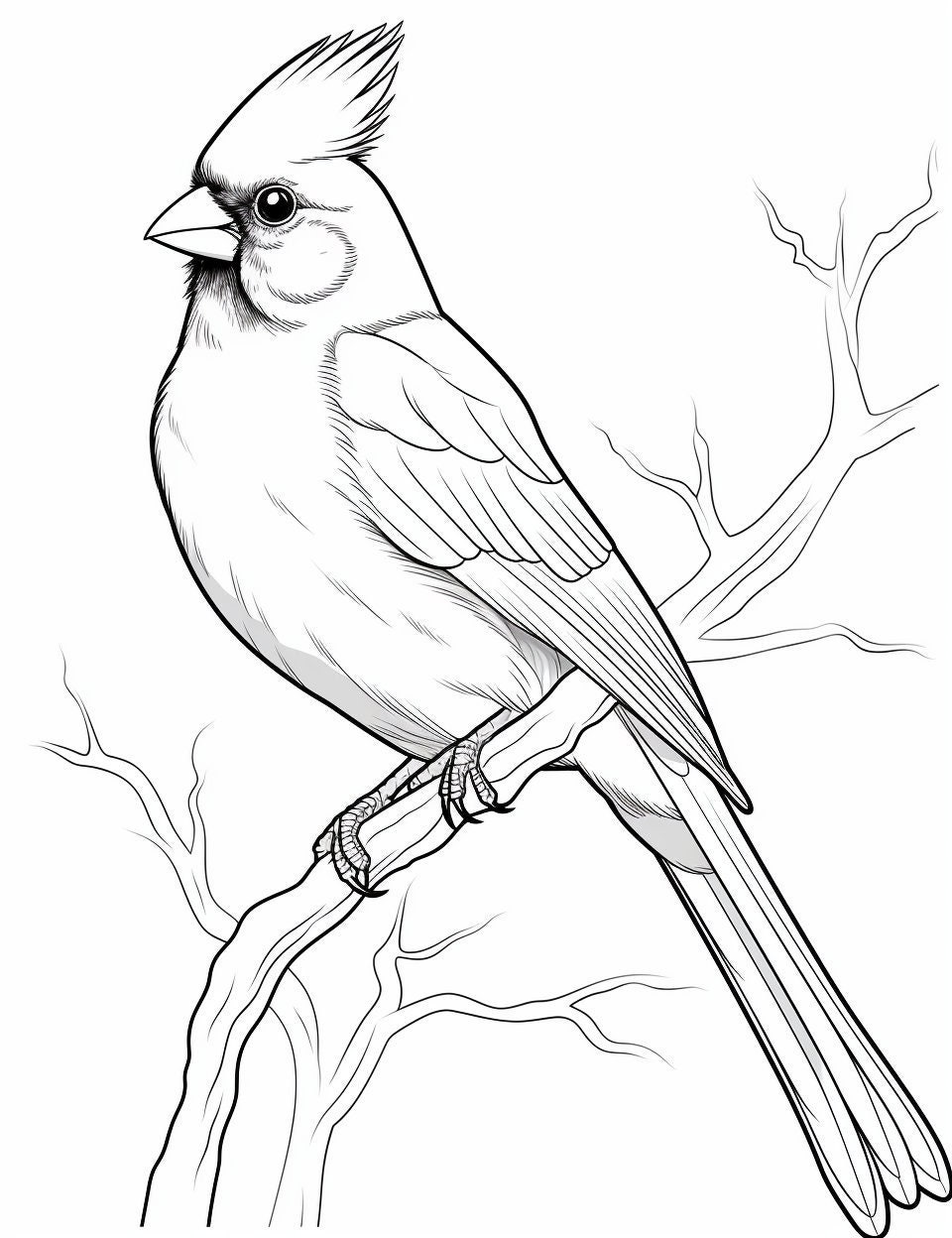 10 Bold Cardinal Bird Coloring Pages for Nature Lovers
