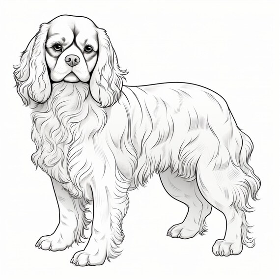 King Charles Cavalier Coloring Pages