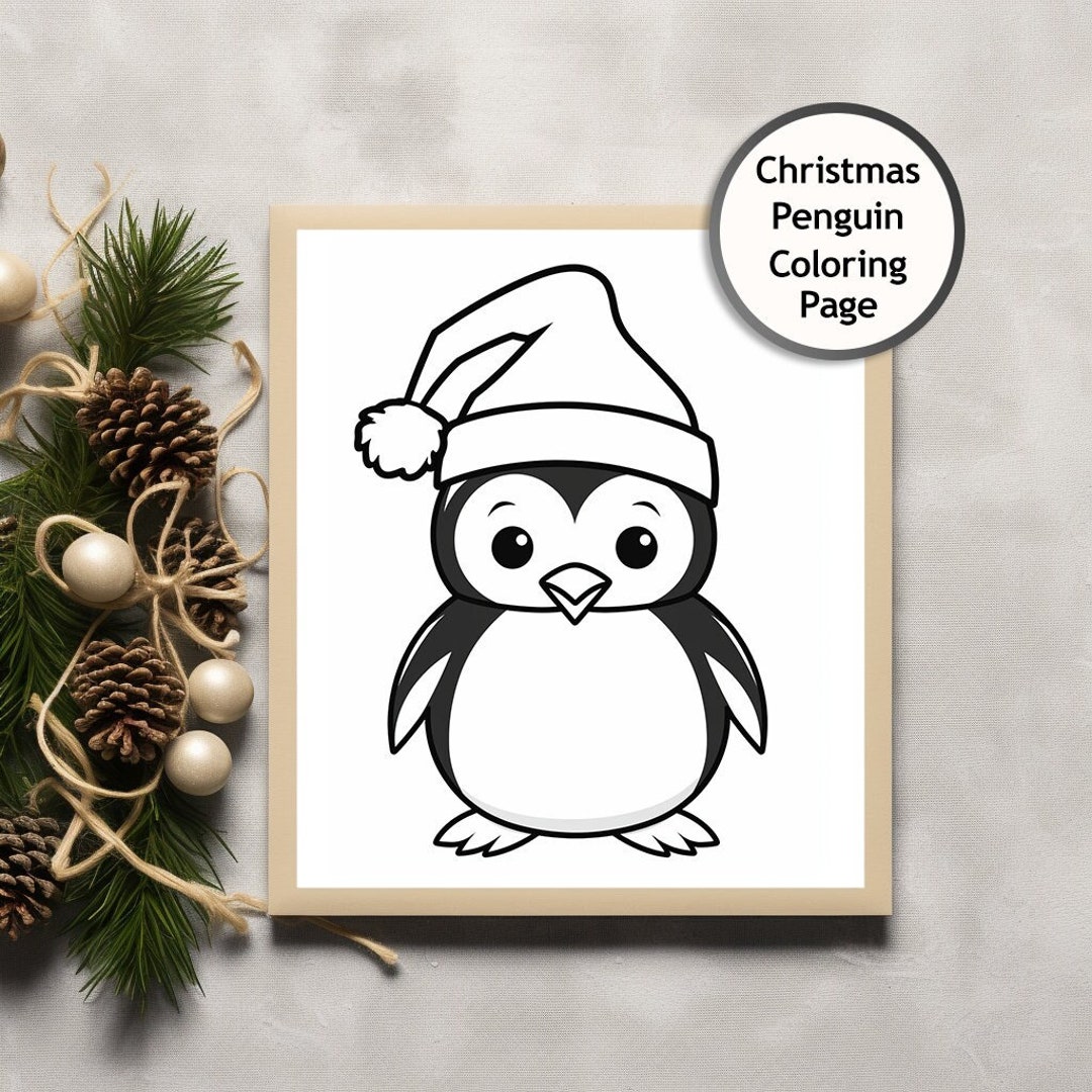 10 Penguin Christmas Coloring Pages for Kids: Spread the Holiday Cheer!