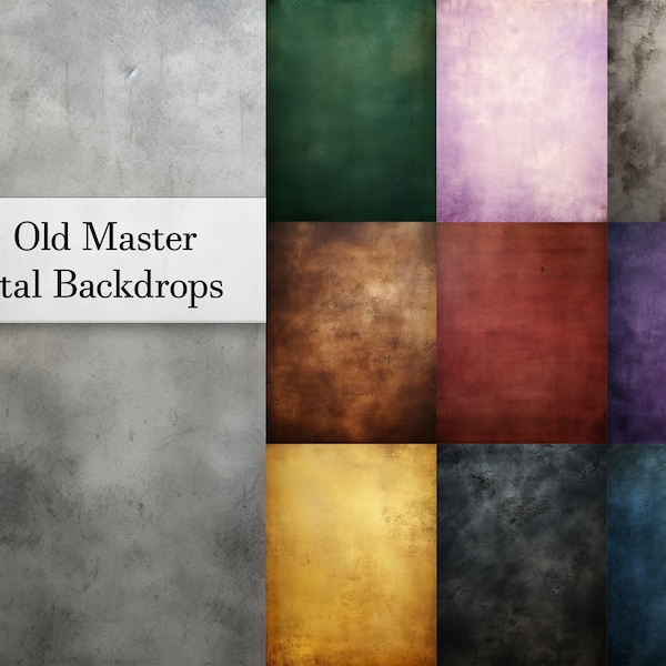 20 Old Master Backgrounds, Vintage, Photography Digital Backdrop, Digital Background, Studio Portrait, PNG, Digital Download, Commercial Use