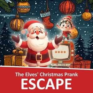 Kids Christmas Escape Room: Santa's Elves Prank (Printable Game)