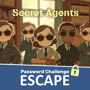Printable Escape Room, Secret Agent Game for Kids, Birthday Party Game, Spy Mission, Instant Download, Family Fun