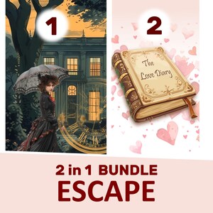 Printable Escape Room, Escape Kit,  Home Escape Room, Family Night, Instant Download, 2 in 1 Bundle, Teens and Adults, Couples Game